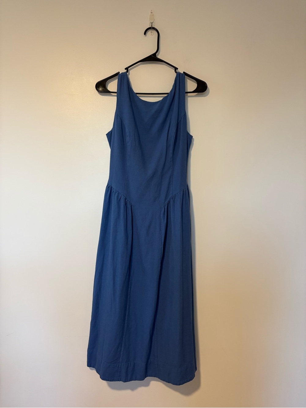 Mila Mae Blue Dipped Waist Midi Dress sz M